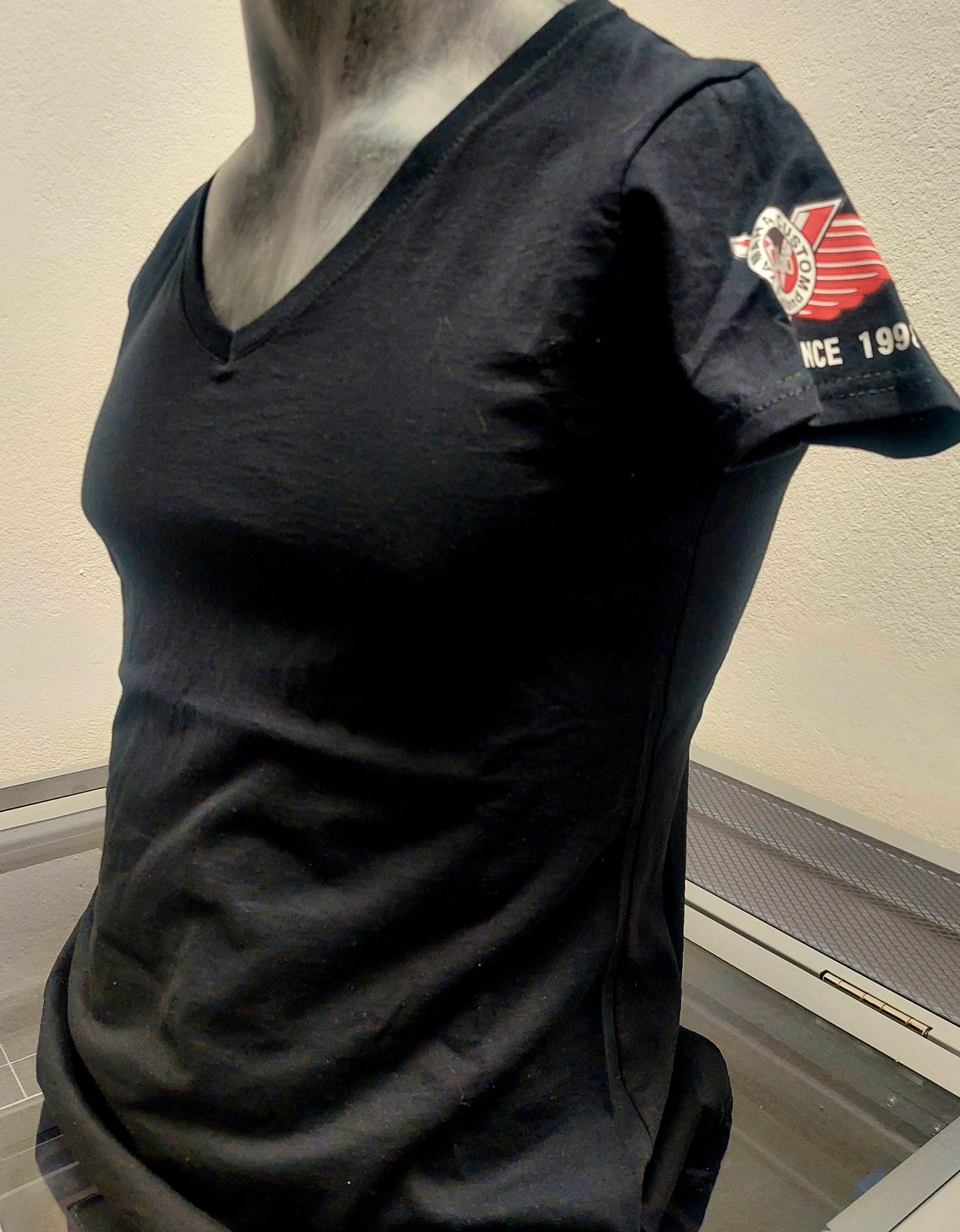 T-paita, valkoinen naisten, V-aukko YCCF