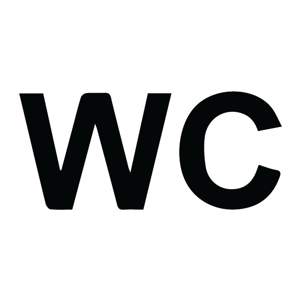 WC (teksti)- tarra