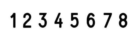 Trodat Professional 5558 -leimasin, 8 nroa ja merkkiä