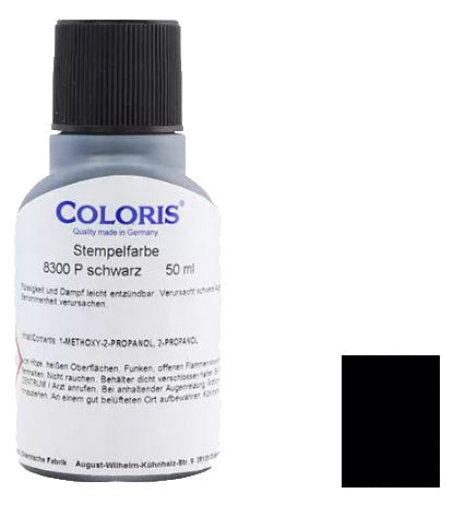 Coloris 8300P, leimasinmuste tekstiileille, 50 ml