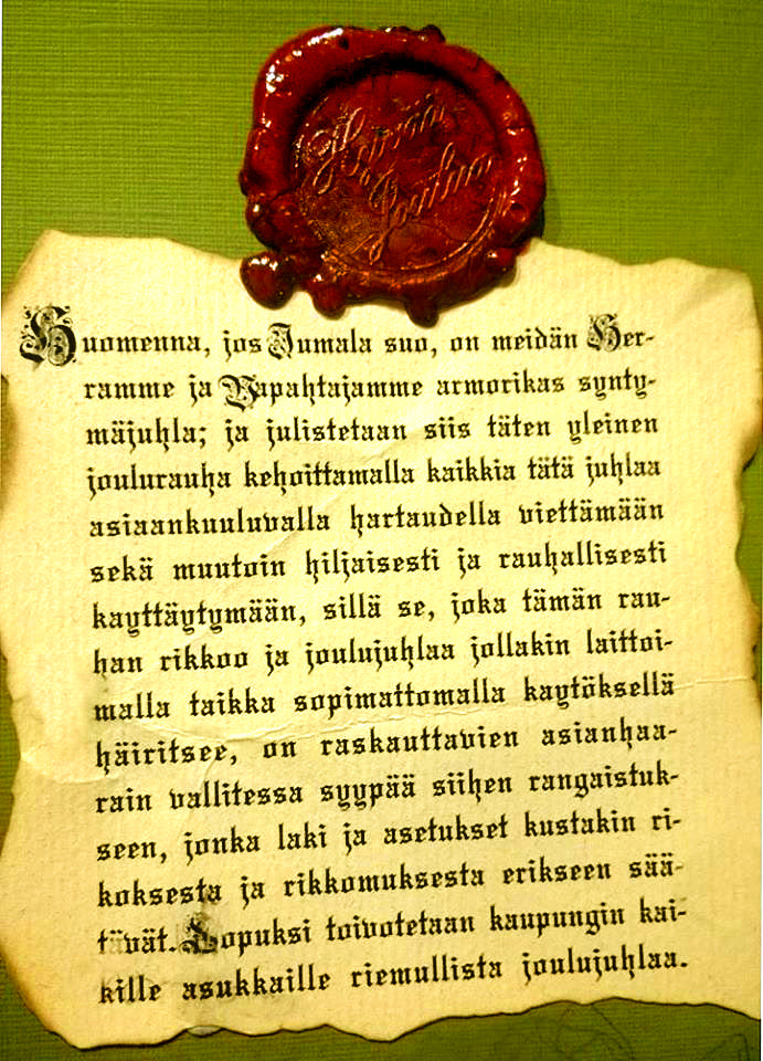 Joulusinetit eri kielillä - FI, SV, GB ja RU