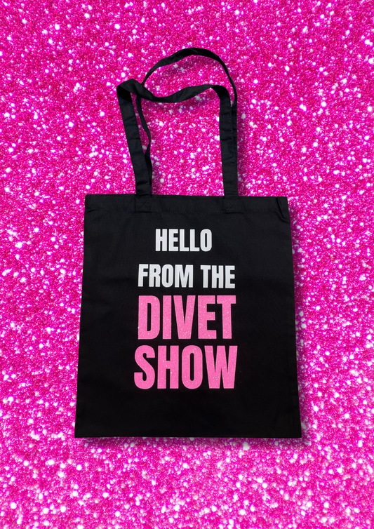 Divet Show kangaskassi Hello from the Divet Show