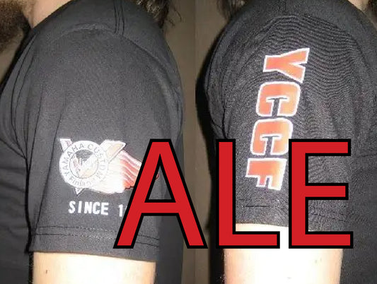 T-paita, musta miesten tavallinen kaula-aukko YCCF