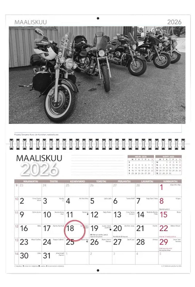 Seinäkalenteri  YCCF