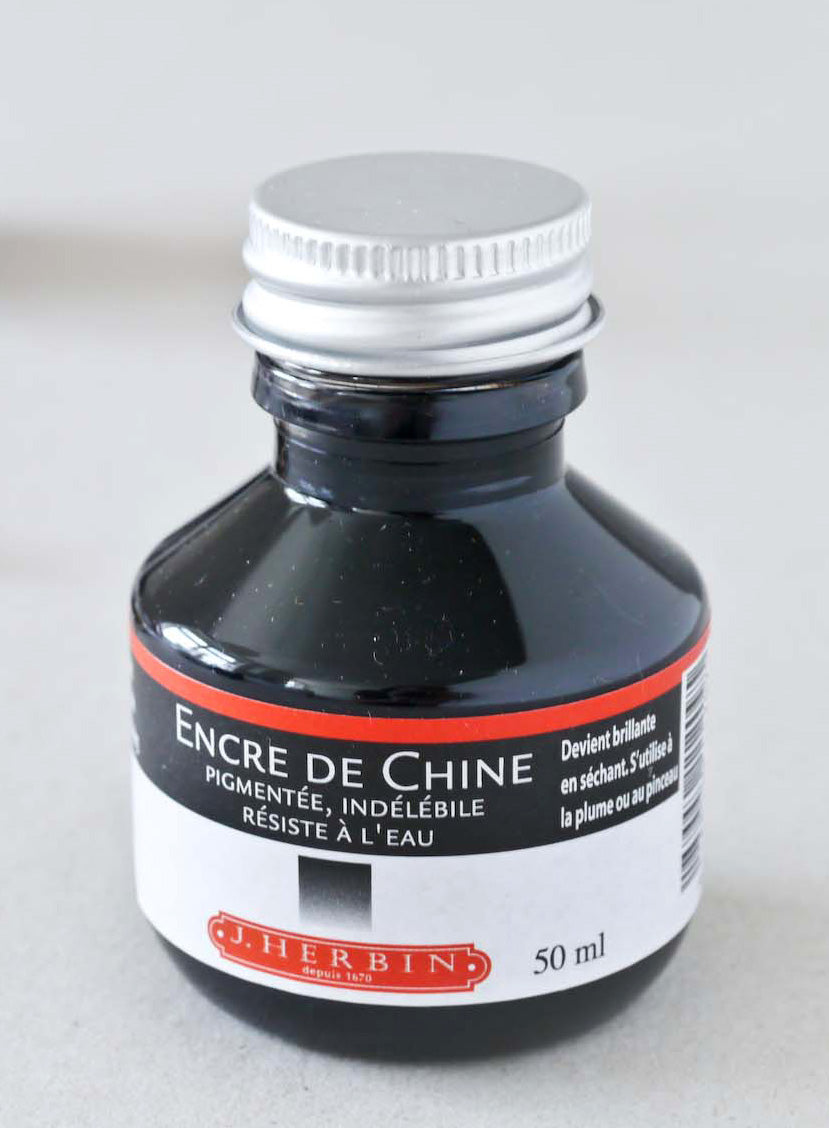 China Ink - kalligrafiamuste musta vedenkestävä 50 ml