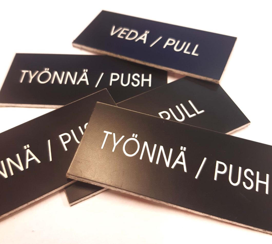 Työnnä/push ja Vedä/pull -kilvet