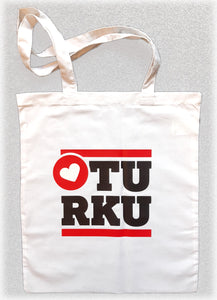 LoveTurku kangaskassi, musta tai valkoinen